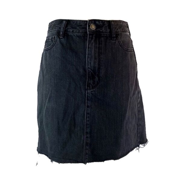 Hollister Dresses & Skirts - Hollister black jean skirt size 7